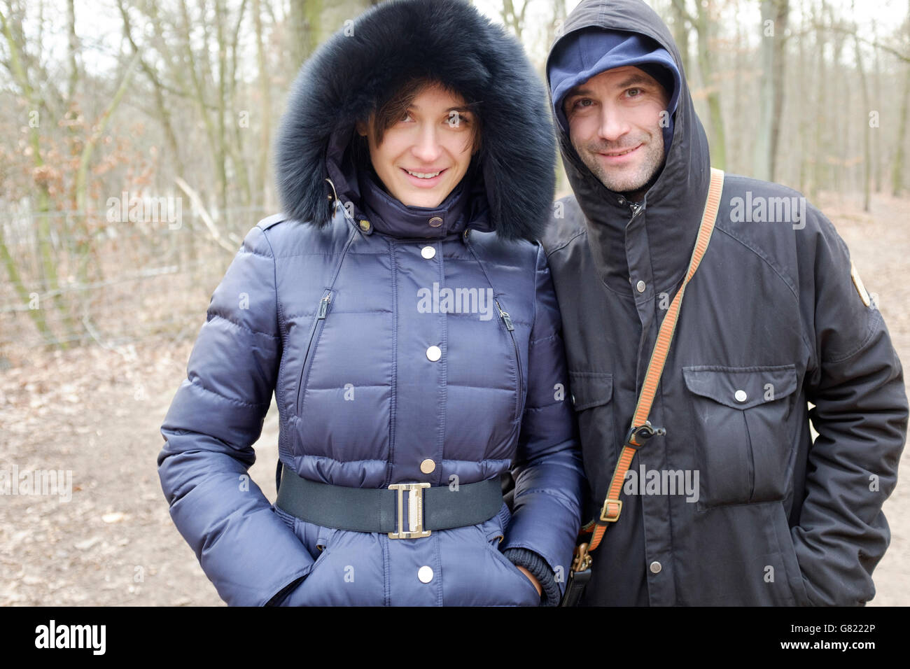 Couple outdoors Stock Photo