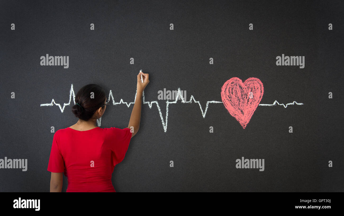 Heartbeat Diagram Stock Photo