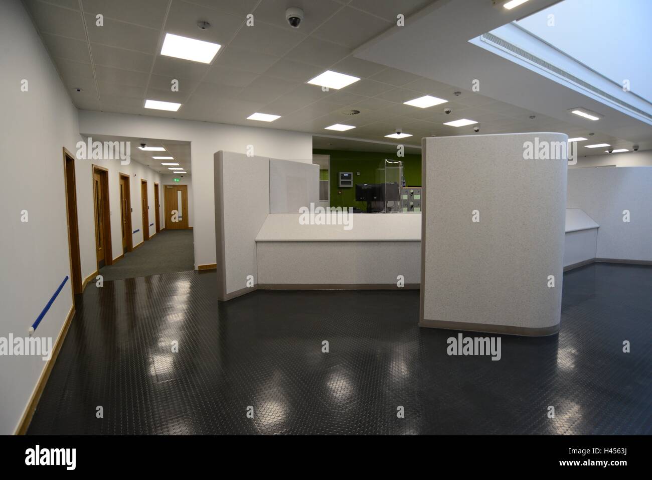 Inside the new custody suite at Barnsley Police Station, South Yorkshire, UK. Stock Photo