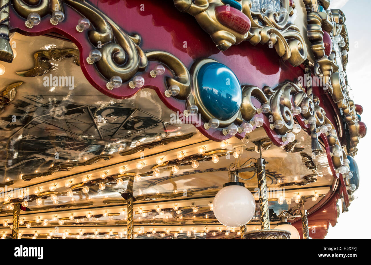 Luna Park lights close up Stock Photo