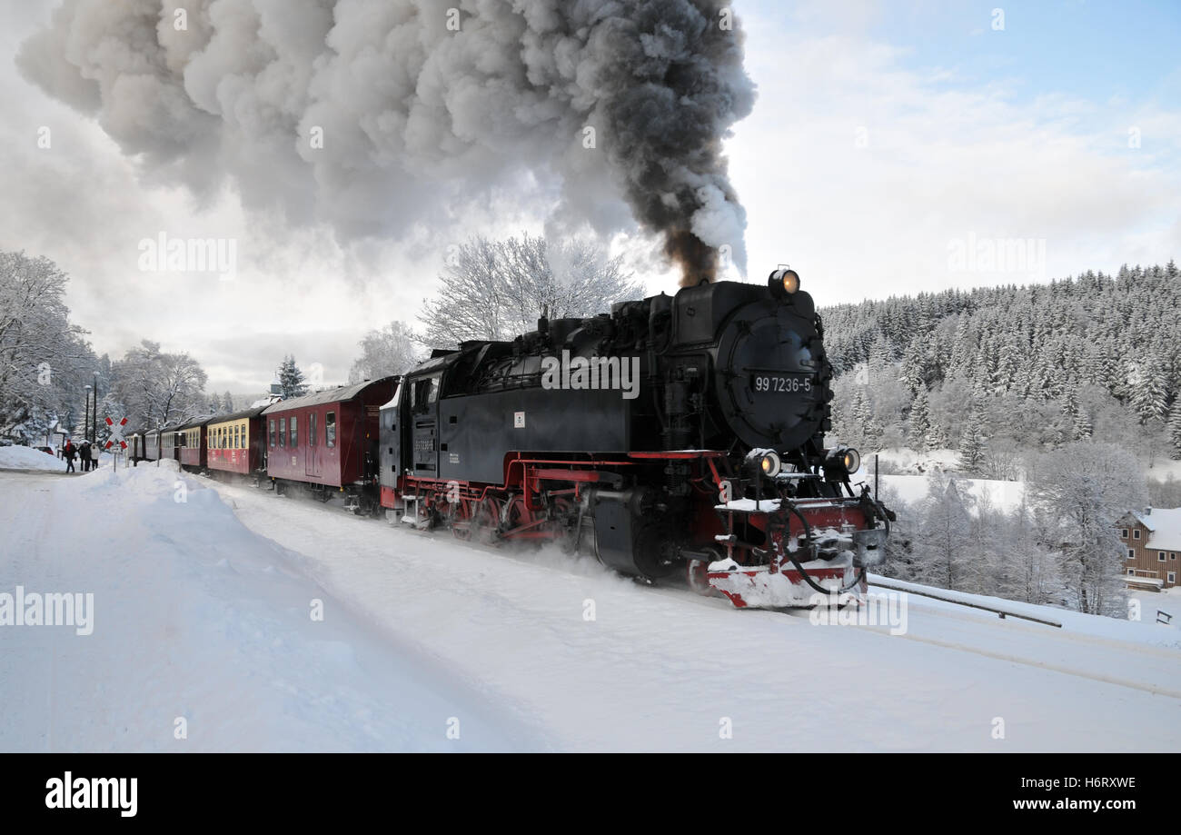 steam locomotive in custody Stock Photo