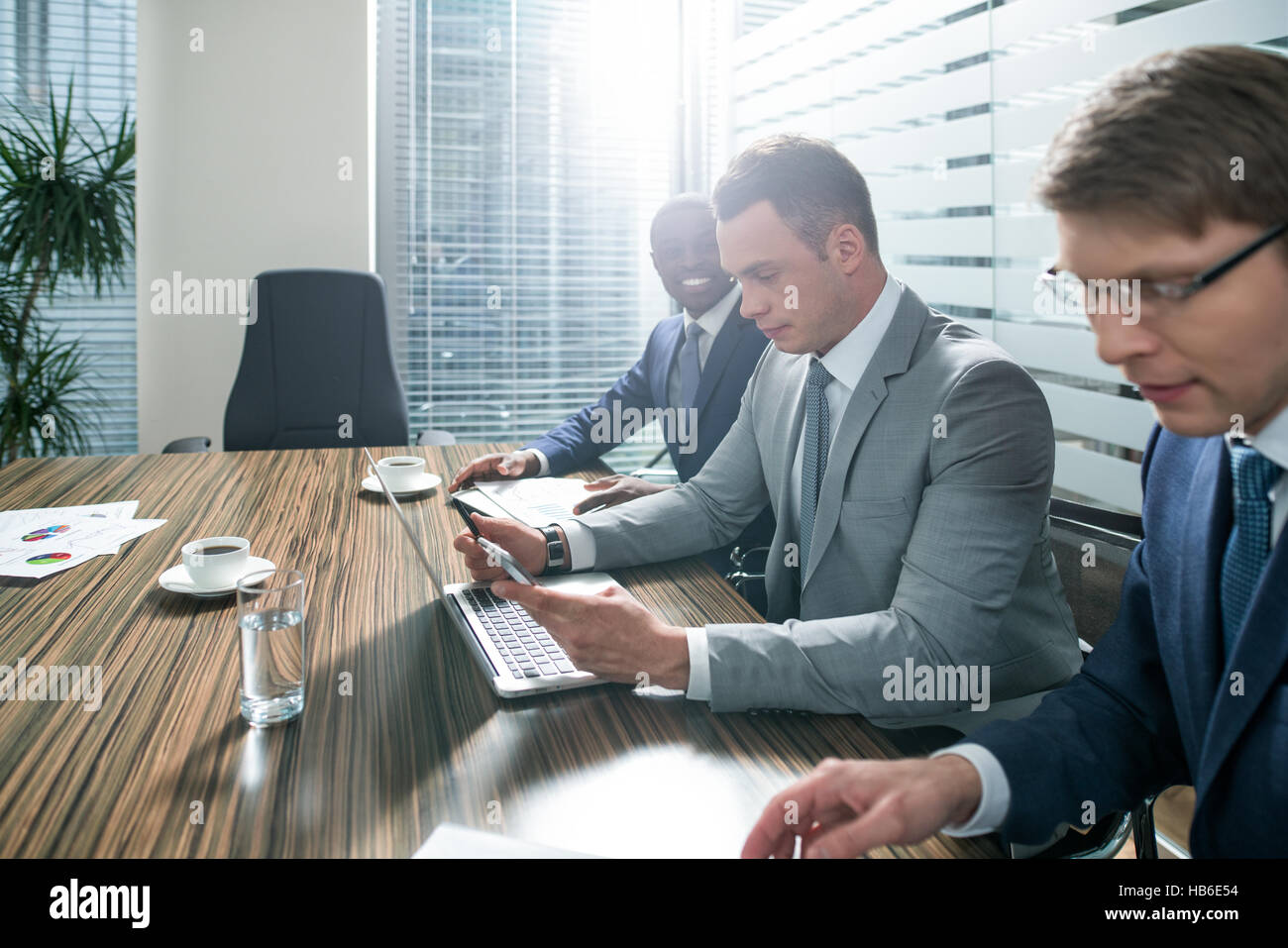 Meeting businessmen Stock Photo