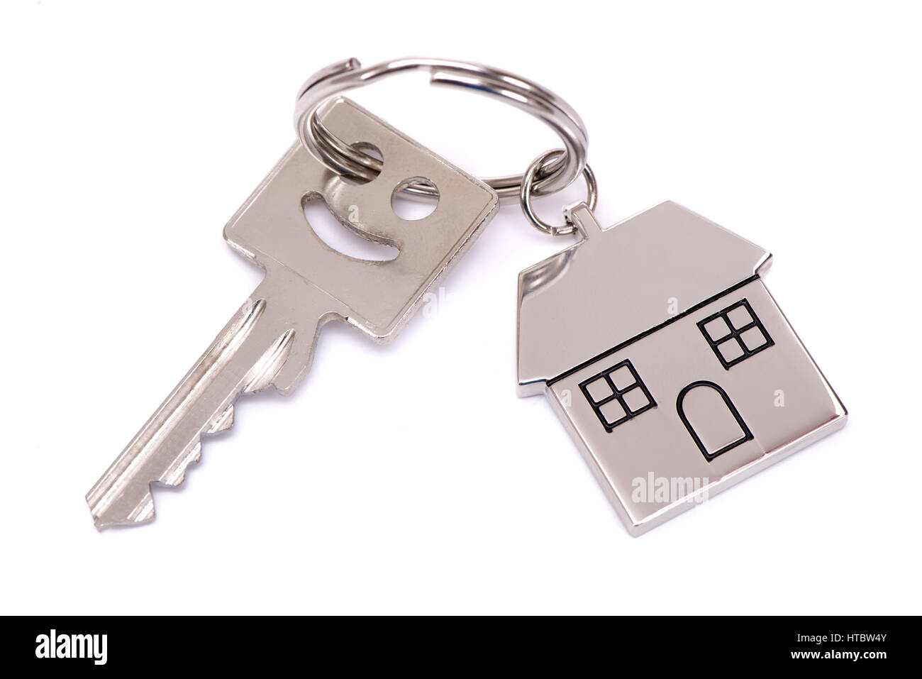 house key on keyring Stock Photo