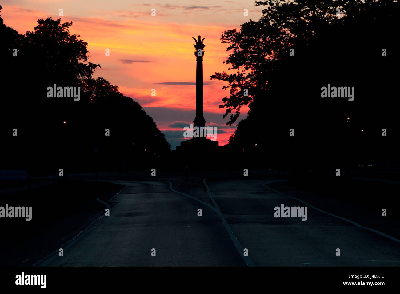 The Phoenix Monument at the Phoenix Park in Dublin, Ireland Stock Photo