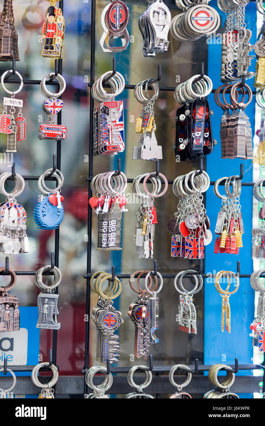 Souvenir Key rings  from London Stock Photo