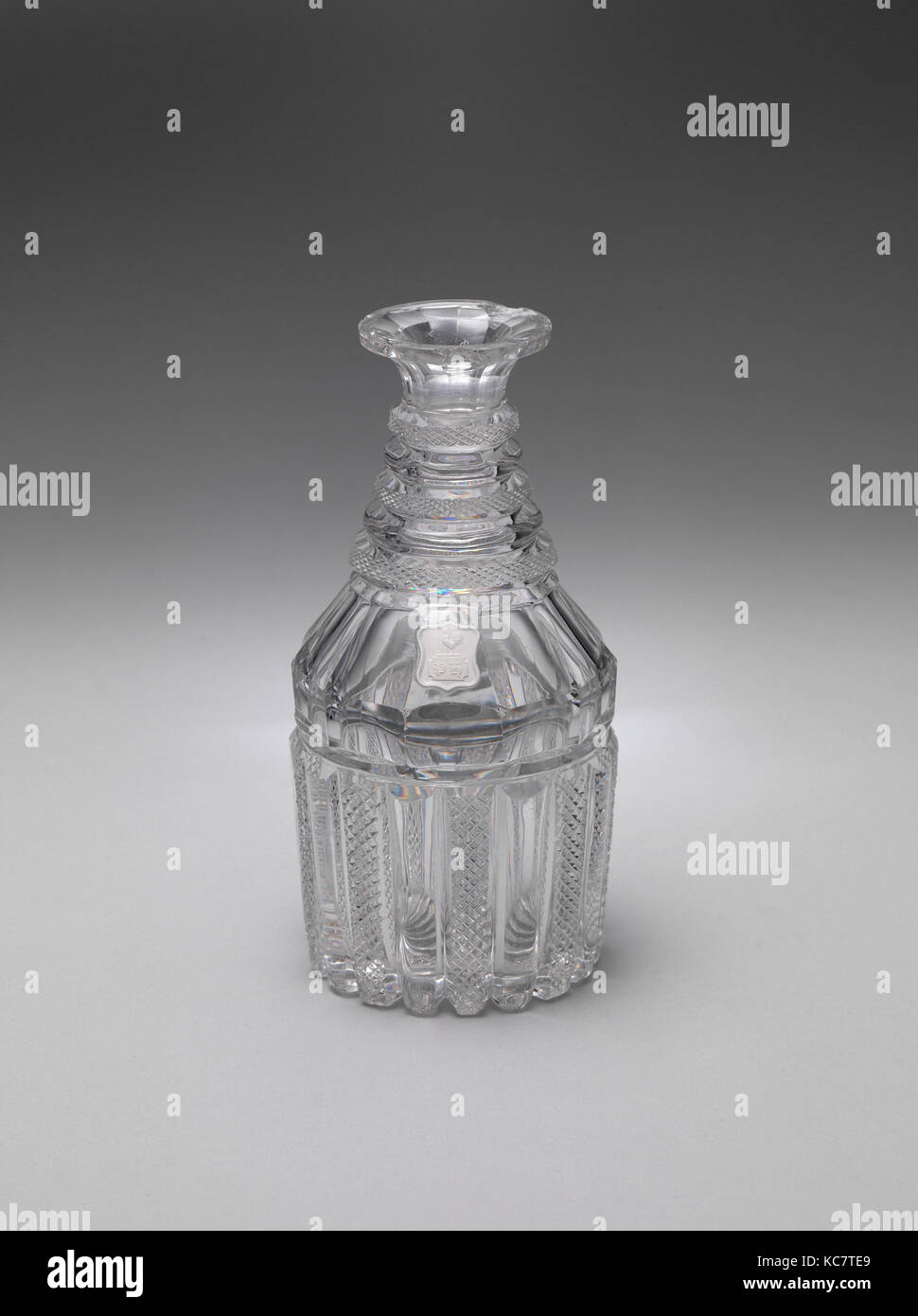 Decanter, 1820–30, American, Cut glass, 7 3/4 in. (19.7 cm), Glass, Apsley Pellatt Stock Photo