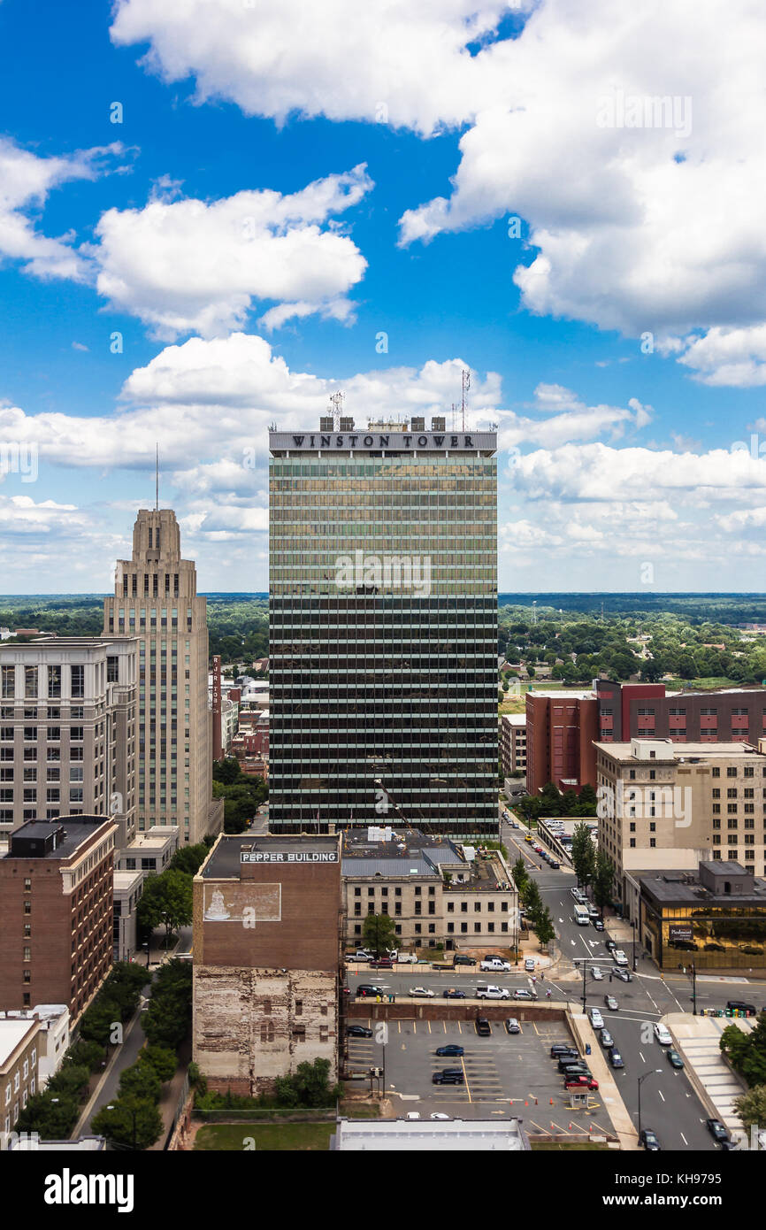 Downtown Winston-Salem, North Carolina. Stock Photo