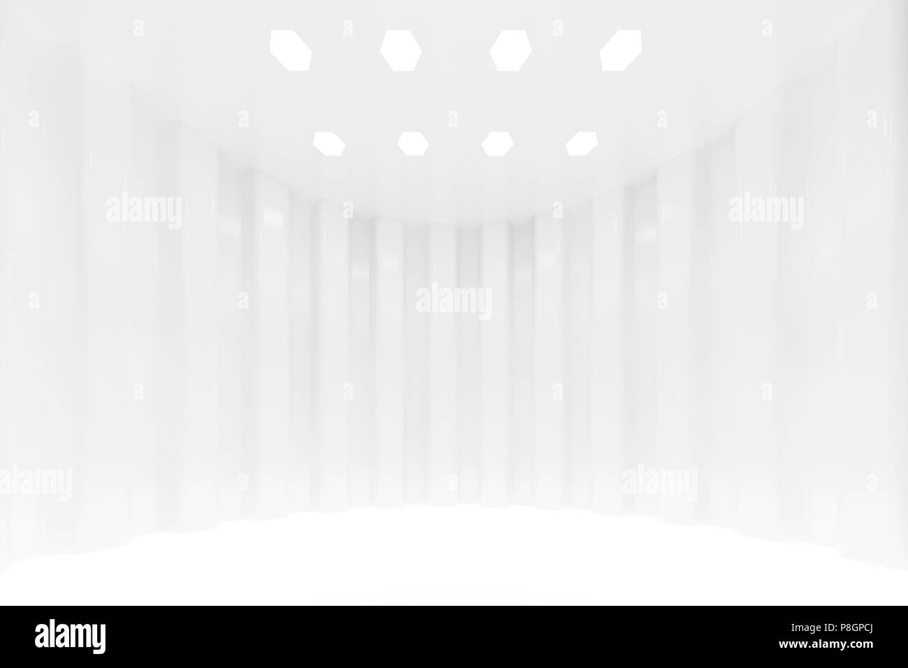 White interior. 3d render Stock Photo