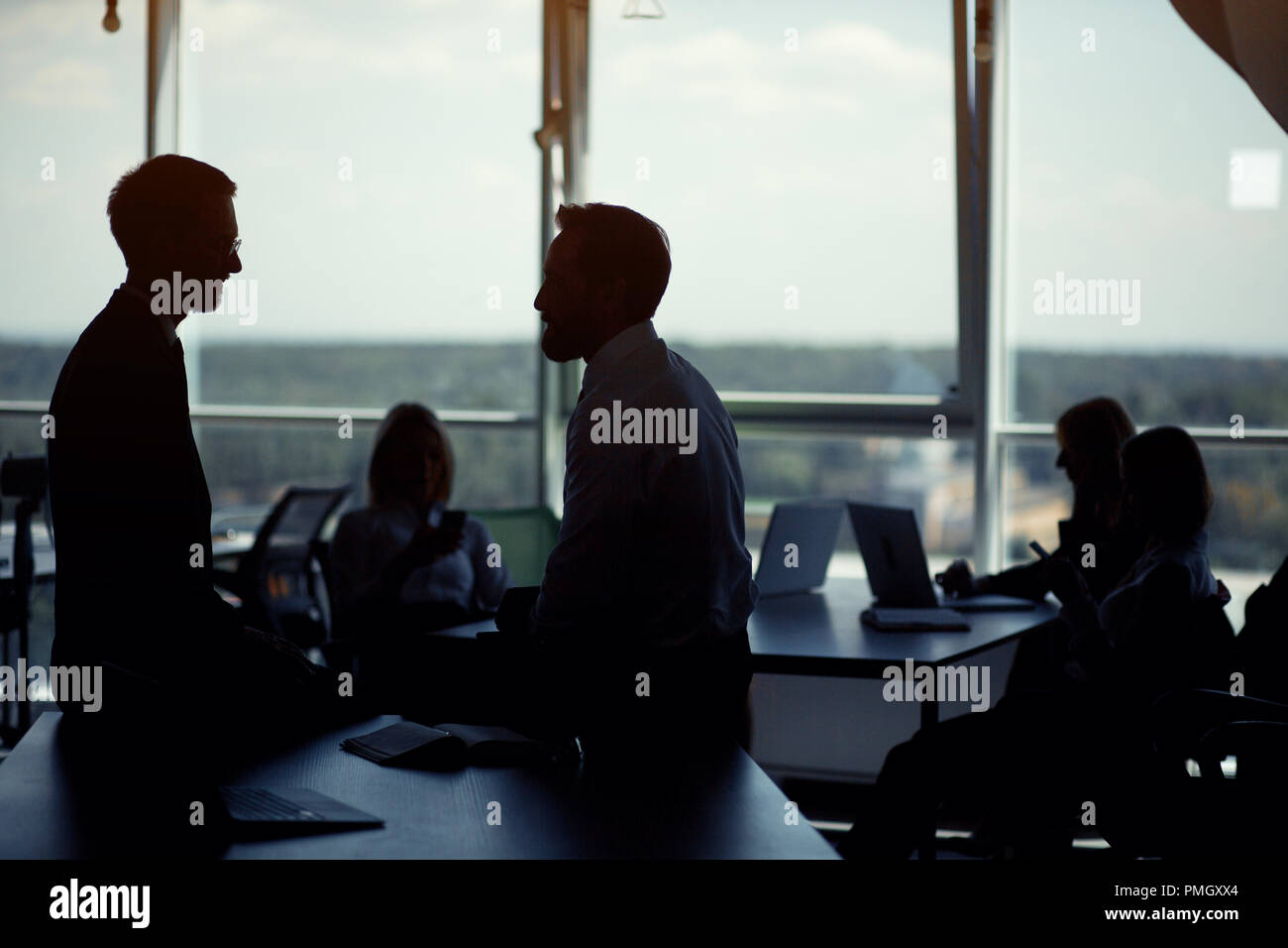 Two businessmen discussing. Stock Photo