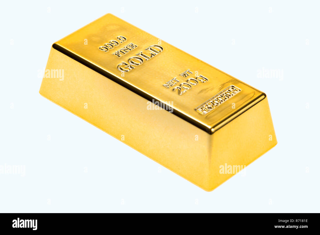 200g gold bar, 999.9 pure gold Stock Photo