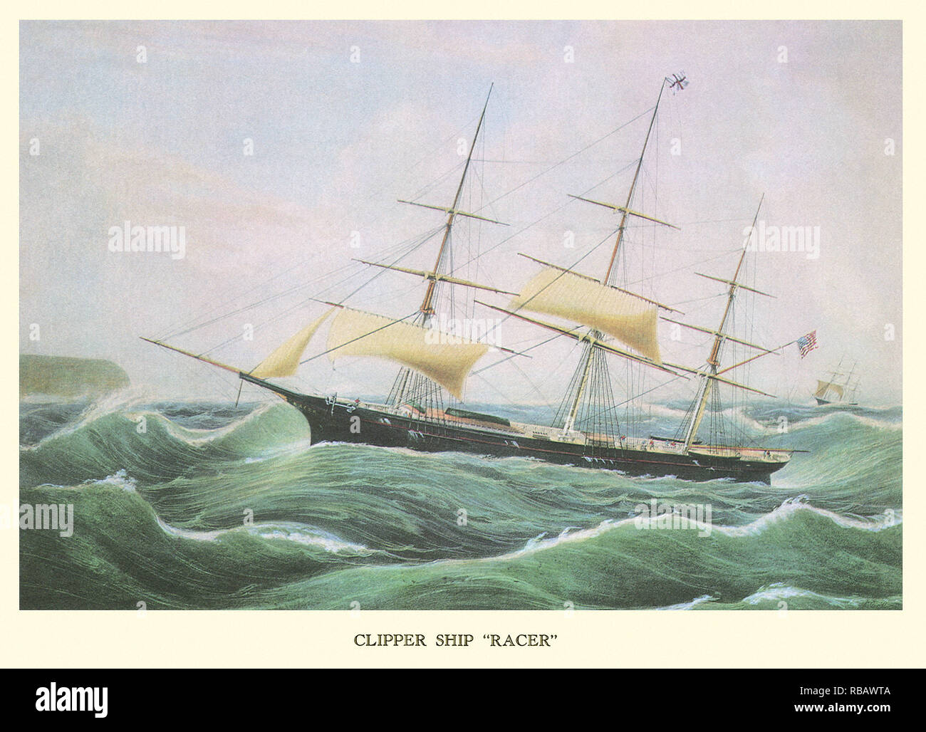 Clipper Ship Racer. Stock Photo