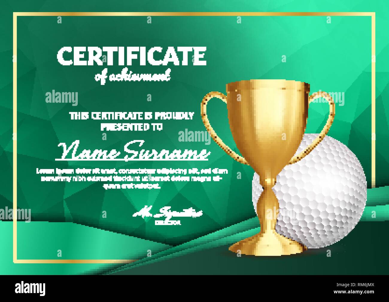 Hole In One Certificate Template