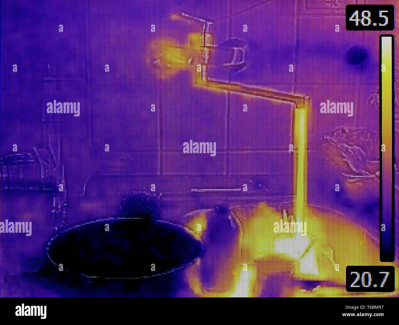 Tube Thermal Imaging Stock Photo