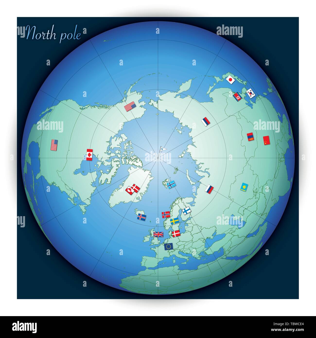 North Pole On World Map