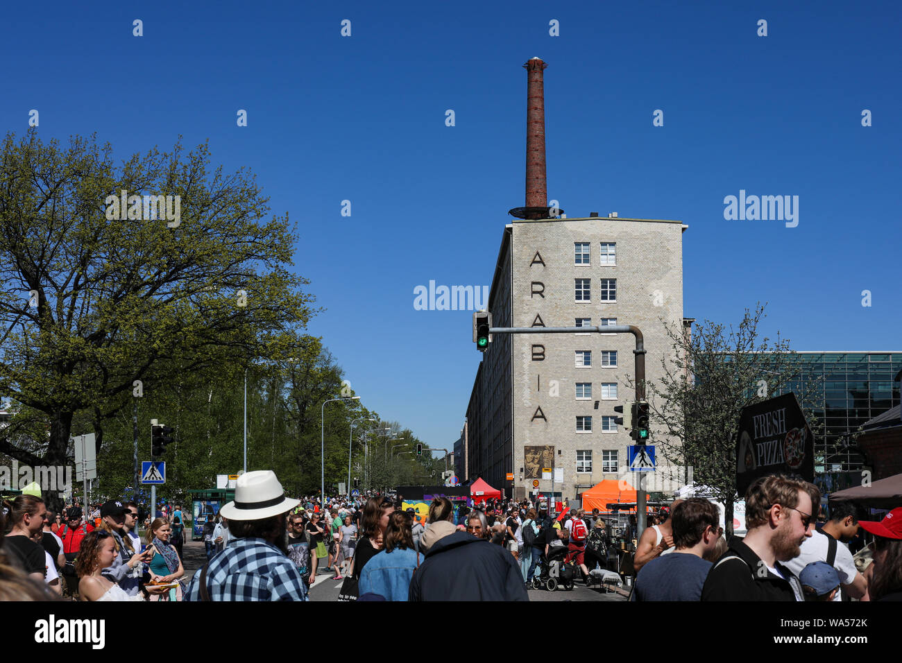 Arabia - once the biggest ceramics factory in Europe - is now the home of Aalto University School of Arts, Design and Architecture. Helsinki, Finland. Stock Photo