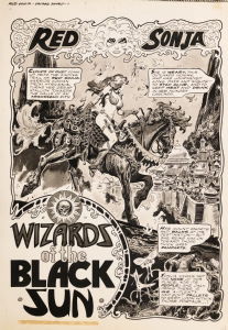 Frank Thorne Savage Sword of Conan #23 splash $9500 Comic Art