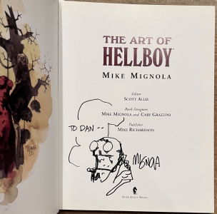 Art of Hellboy Hardcover with sketch $300 Comic Art