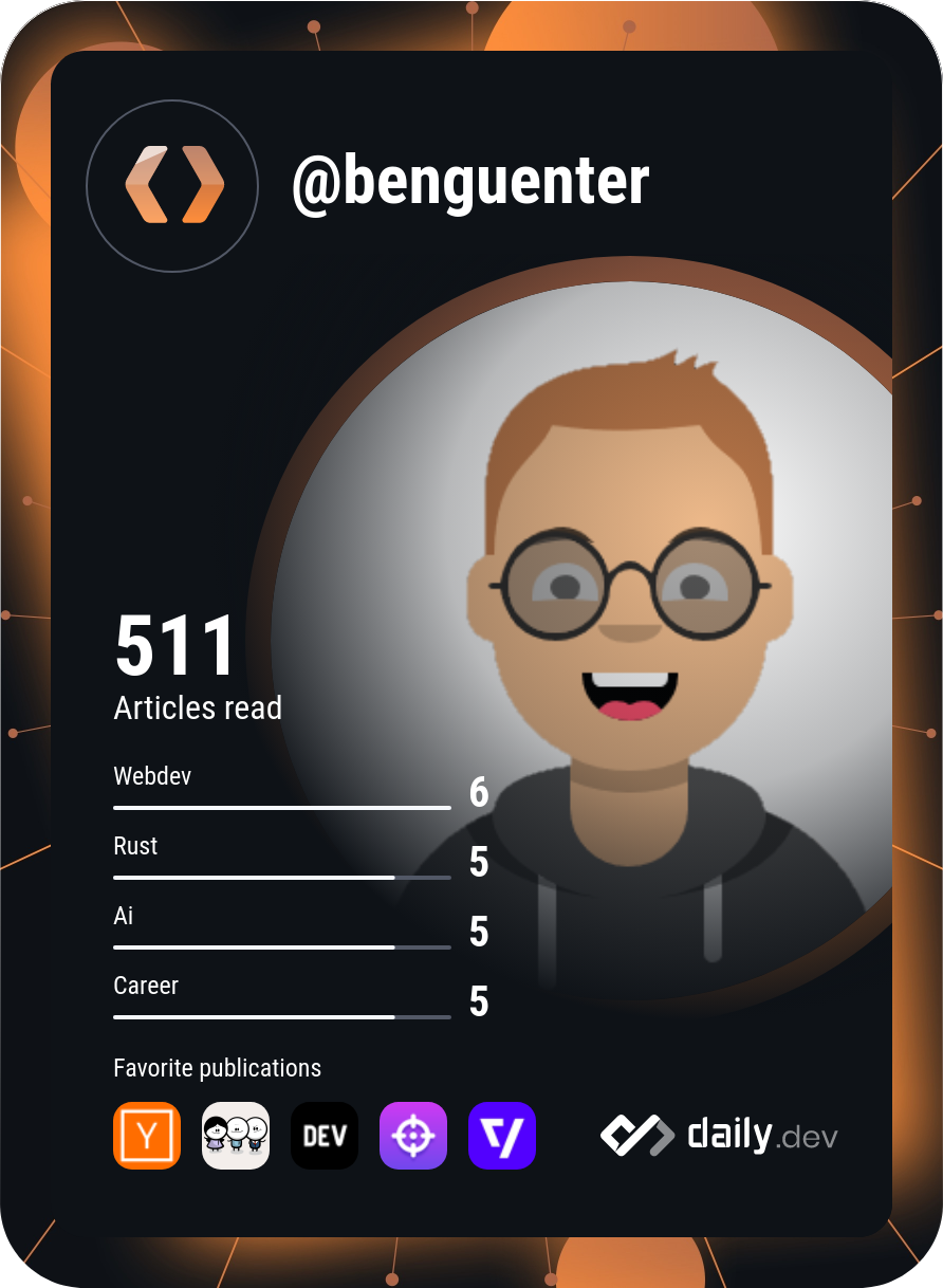 Ben Guenter's Dev Card