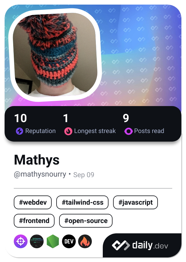 Mathys's Dev Card