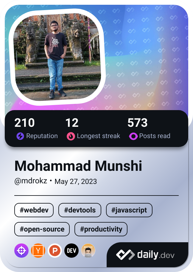 Mohammad Munshi's Dev Card