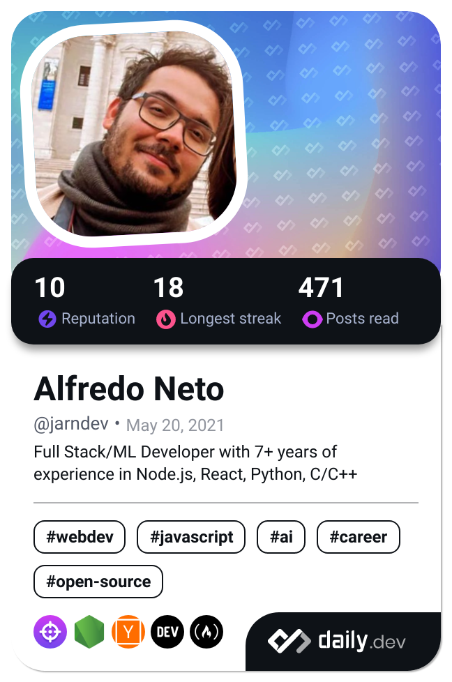 Alfredo Neto's Dev Card