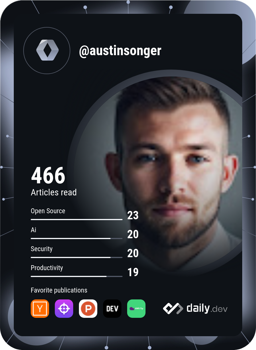 Austin Songer's Dev Card