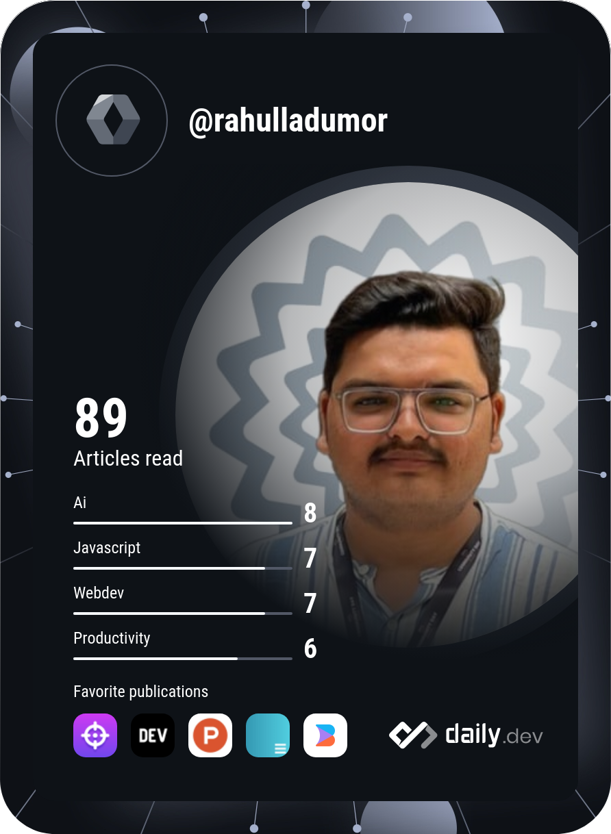 Rahul Ladumor's Dev Card