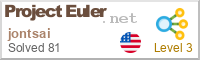 Project Euler stats badge