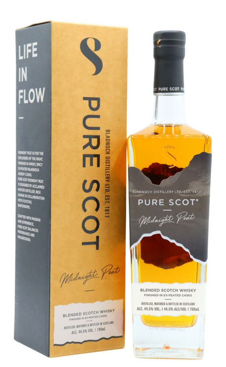 Bladnoch Pure Scot Midnight Peat Blended Scotch Whisky | 700ML at CaskCartel.com