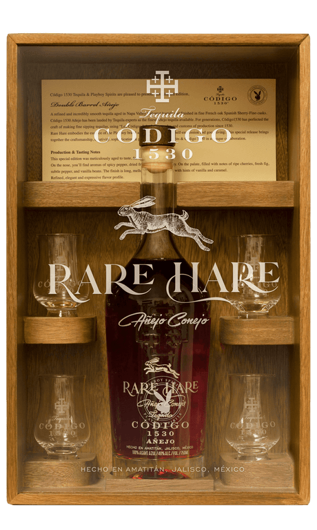 [BUY] Playboy | Codigo 1530 'Rare Hare' Double Barrel Anejo Tequila at CaskCartel.com