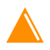 Triangle rouge pointant vers le haut