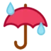 Chapéu de chuva com gotas