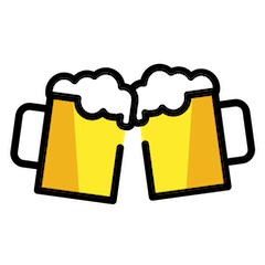 Brindisi con boccali di birra on Openmoji