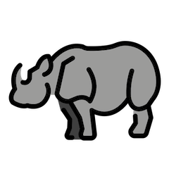 Rhinoceros on Openmoji