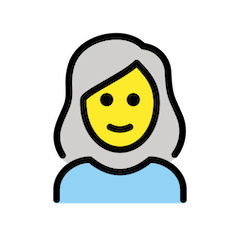 Wanita Dengan Rambut Putih on Openmoji