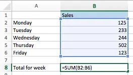 Use The Sum Function To Add Up A Column Or Row Of Cells In Excel Learn Microsoft Excel Five Minute Lessons