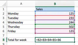 Use The Sum Function To Add Up A Column Or Row Of Cells In Excel Learn Microsoft Excel Five Minute Lessons