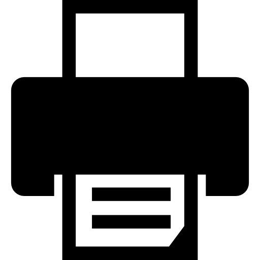 Print interface symbol of a printer machine icon