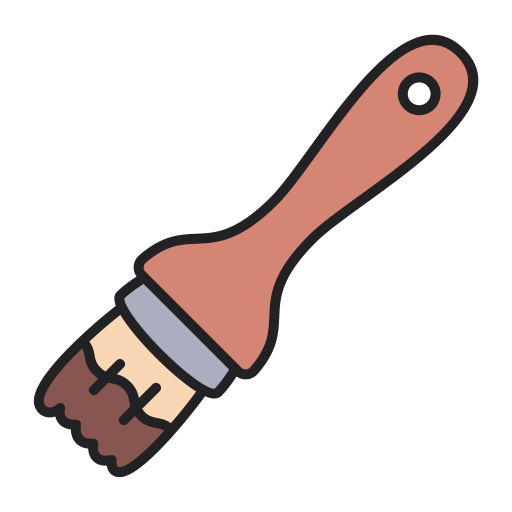 Basting Brush Generic Outline Color icon