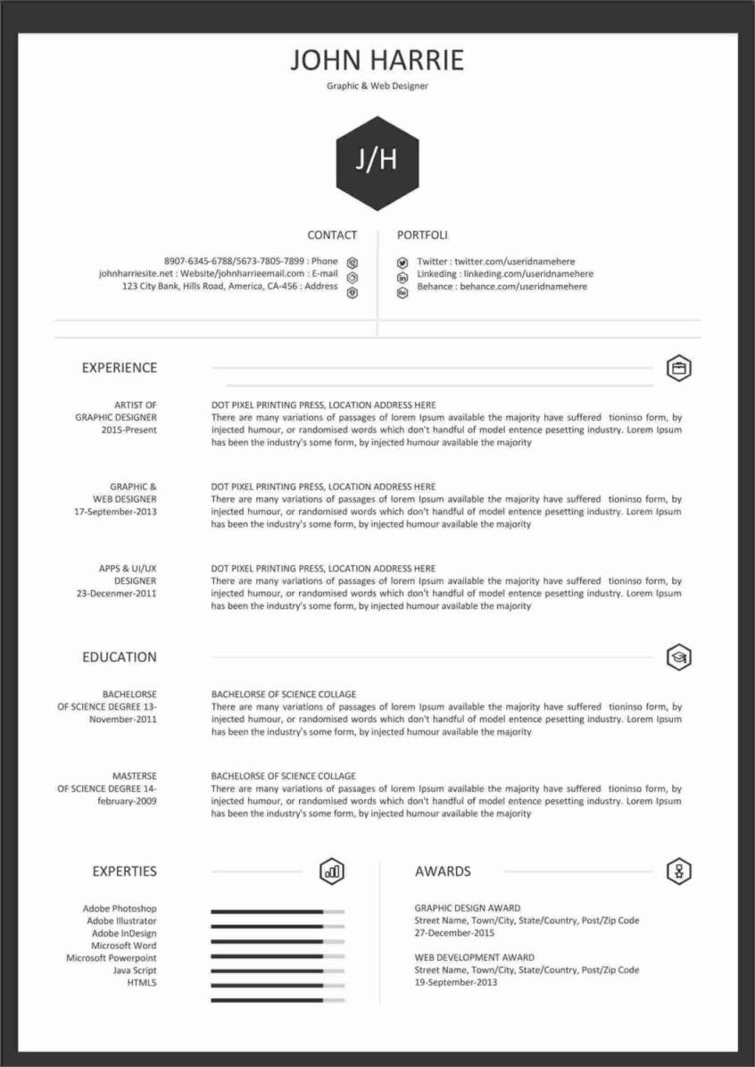 Simple Cv Template Word Free Download India