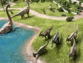 Les dinosaures de Jurassic park  se glissent dans Mini World