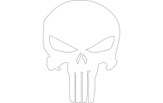 Punisher Skull dxf File Free Download - 3axis.co