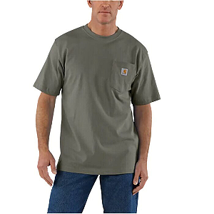 CARHARTT - Camiseta Pocket Loose Fit "Dust Olive" -NOVO-