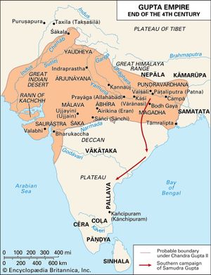 Gupta dynasty: empire in 4th century