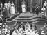 Queen Elizabeth II addresses at opening of Parliament. (Date unknown on photo, but may be 1958, the first time the opening of Parliament was filmed.)