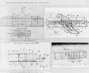 Detailed plans from the Wright brothers' patent application.