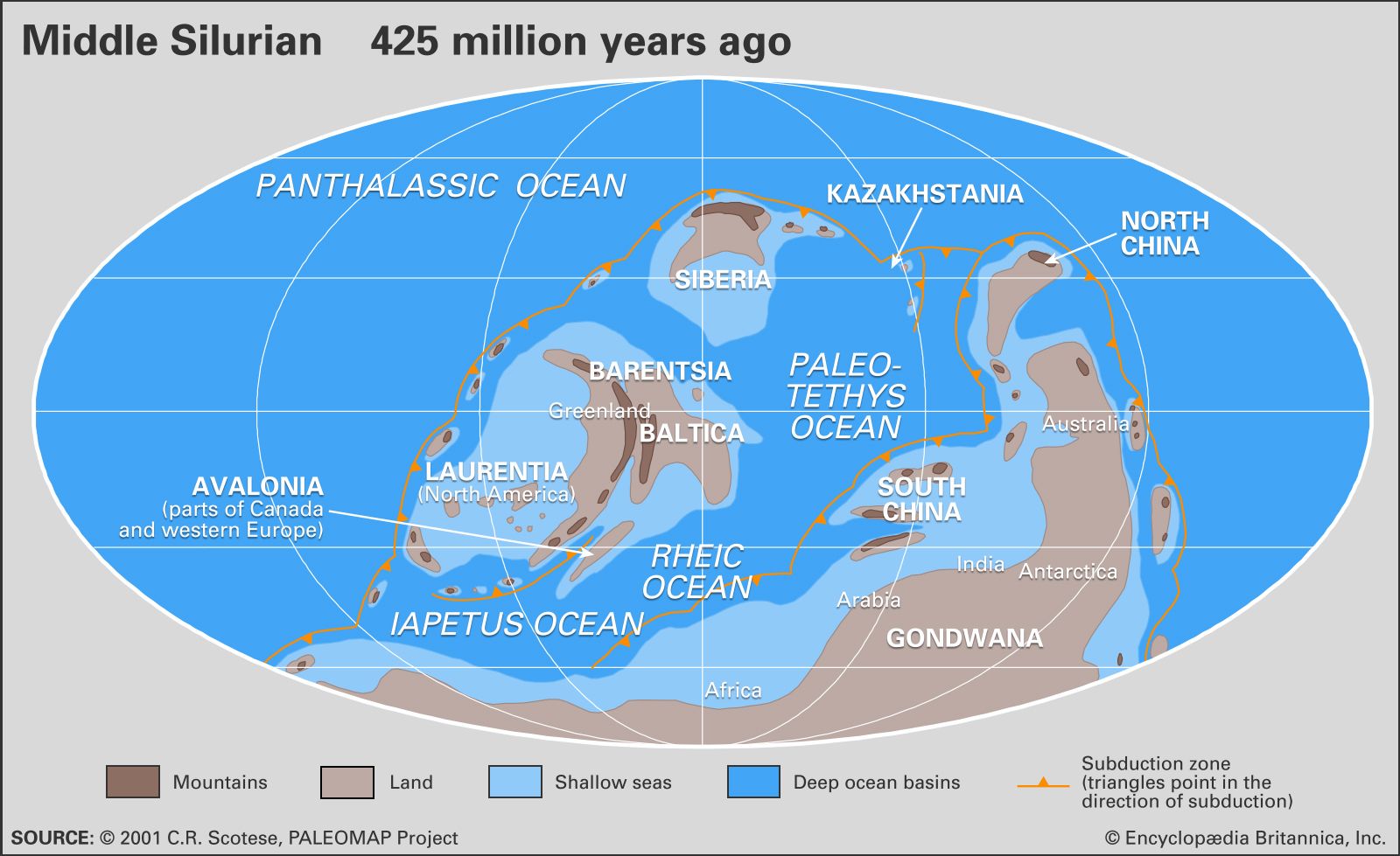 Silurian paleogeography