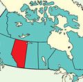 Alberta, province, Canada locator map.