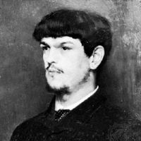 Claude Debussy, painting by Marcel Baschet, 1884; in the Versailles Museum.