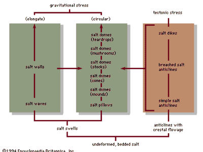 Figure 1: Interrelationships of salt structures (see text)